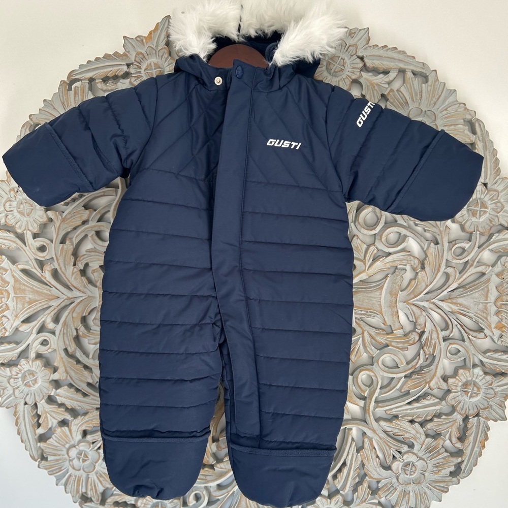 Gusti navy blue snowsuit 6 months boys